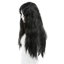 27 inch Long Mix Women Wigs with Bangs Heat Resistant Synthetic Kinky Curly