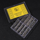 500pcs/box 10 Sizes Stainless Steel Screws Nuts Glasses Watch Repair Tool