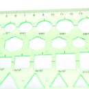 Plastic Circles Squares Hexagon Geometric Template Rulers Stencil Measure ToolLJ