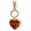 Love Heart Crystal Charm Pendant Purse Bag Key Ring Chain Gift,Red