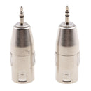2 Pieces 3.5mm (1/8 Inch) TRS to XLR Cable Adapter (Male to Male)