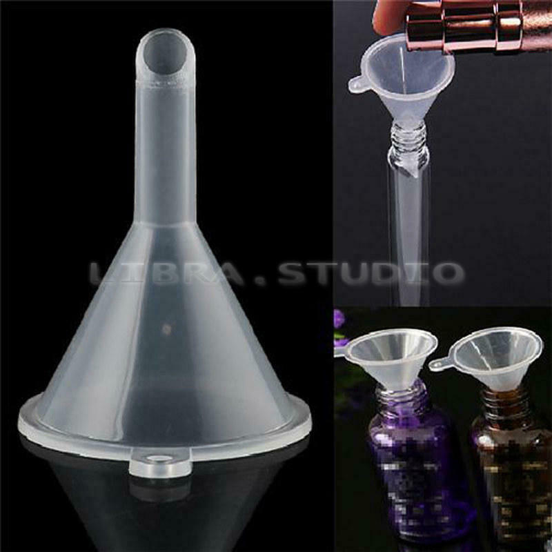 20pcs Plastic Clear Small Mini Funnel for Liquid Oil Perfume Diffuser Bottle Lab