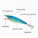 5pcs 11cm Fishing Lure Squid Lures Wood Shrimp Bait Wobbler Luminous Squid  Z5X7