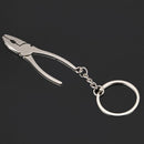 Silvery Metal Key Chain Keyring with Plier Tool Tool Pendant B7C8