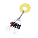 700 Pcs/100 Groups Fishing Bobber Stopper 7 In 1 Black Rubber Oval Float Sp