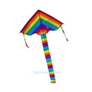 High Quality Triangle Rainbow Kite Outdoor Kids Fun Sports Beach Fly Toys Games