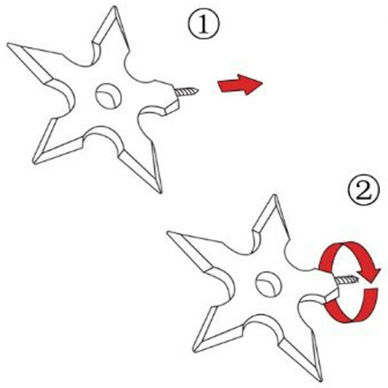 Coat Hooks Ninja Star Shape Stainless Steel Creative Wall Door Hook Clothes E1G7
