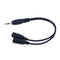 3.5mm 1 Male to 2 Female Y Splitter Stereo Extension Audio Cable (Black)