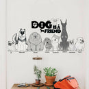 Dog is a friend wall stickers home decor animal wall decals diy mural art   Z