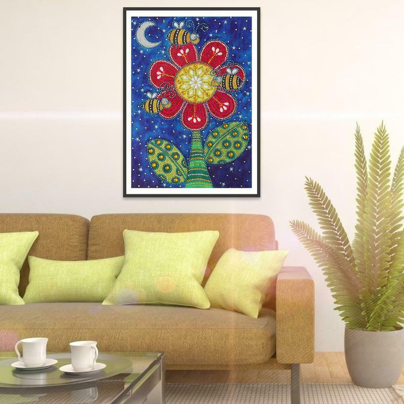 5D DIY Special Shaped Diamond Painting Flower Cross Stitch Mosaic Craft Kit