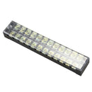 Double Rows 12 Position Covered Barrier Block Terminal Strip 600V 25A W6Y9