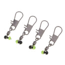 50 Pieces Fishing Barrel Rolling Swivels with Interlock Snaps Connectors L