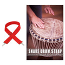 Nylon Snare Drum Strap with Metal Hook Adjustable Length for Bongo Djembe Red