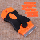 Double Edged Razor Scraper Glue Stickers Removal Tool + 100 Plastic Blades Set