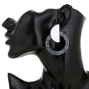 Big Statement Earrings For Women Stitching Geometric Earrings Gray