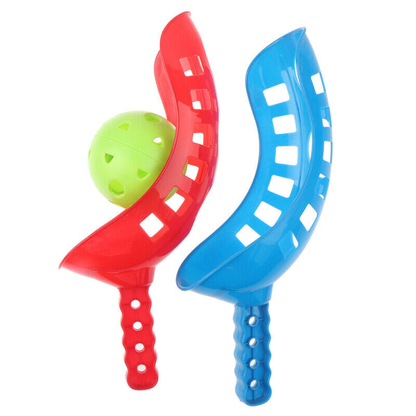 Scoop Ball Set Catching Game Trackball Sport Lacrosse Racket Game Toys KidsS Nw