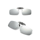 2pcs Polarized Lens Clip-On Flip Up Sunglasses UV400 Driving Myopia Glasses