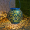 Solar LED Iron Art Lantern Light Outdoor Garden Yard Handheld Hanging Lamp A#S