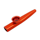 Metal Kazoos Musical Woodwind Instrument Mouth Flutes for Beginner (Red) A