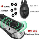 2pcs Bicycle Light Set Cycling Safety LED Warning Horn with Stopwatch
