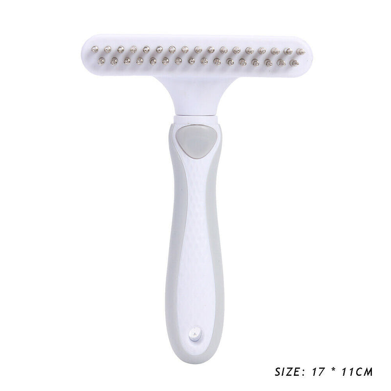 Pet Cat Dog Hair Removal Needle Comb Fur Trimming Open Knot Brush (Green) A