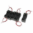 5 pieces plastic battery holder box battery holder 4 x AAA battery black +