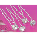 20 Pcs Clear Crystal Rhinestone Decoration Wedding Bridal Hair Pins Ha ZWX