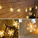 8 Modes LED String Lights Snowflake Night Light Home Xmas Fairy Lamps (B) A