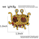 Monster Pin Fsm Enamel Pin Ramen Funny Flair Brooch Denim Jeans Shirt Coat  W7I5
