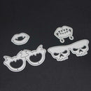 4pcs Glasses Mouth Cutting Die Stencil Paper Card Embossing Scrapbook Album