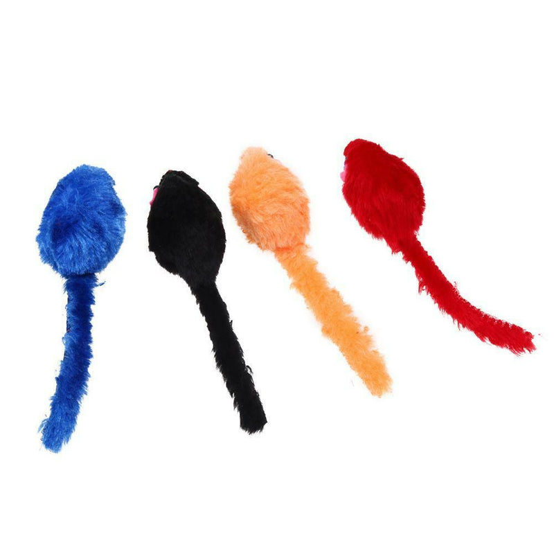 10pcs/lot Mini Colorful Cat Toys Plush False Mouse Toys for Cats Kitten