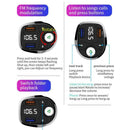 Wireless Bluetooth 4.2 Handsfree FM Transmitter MP3 QC3.0 Charger Dual Play X4J2