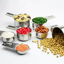Measuring Cups Set of 7 with 1/8 Cup Coffee Scoop,Stainless Steel Metal Mea