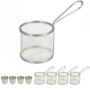 4Pcs Of Set Mini Round Fries Basket Oil Strainer French Fries Chef Kitchen