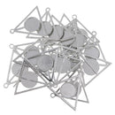 20 Pieces Blank Round Bezel Tray Base 16mm Cabochon Jewelry Making Pendants