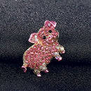 Women's Fashion Natural Animal lovely Alloy Rhinestone Brooch Pins For Wome Z4U3