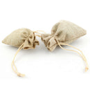 2PCS Linen Jewellery Drawstring Pouch Ring Beads Candy Bags Burlap Gift khaki JR