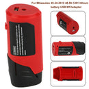 DC 12V USB Battery Converter Adapter for Milwaukee 49-24-2310 48-59-1201 M12 New