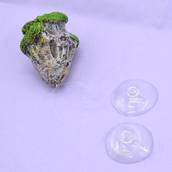 Aquarium   Tank Decor Ornament Floating Rock+Stone Breeding Cave Combo