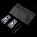 Retro Leather Card Bag Coin Case Complete Kit DIY Leathercraft Project Green