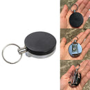 Security Wire Burglar Tool Retractable Key Recoil Ring Pull Buckle Chain-.AU