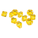 20 Pieces Clear D10 Dice 10 Sided Dice for D&D RPG MTG Accessories Purple&Yellow