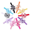 10pcs Fashion Baby Kids Print 10 Color Bowknot Princess Hairband Headband