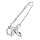 2pcs Hot Safety Pin Brooch Crystal For Womens Scarves Corsage Sweater Collar