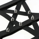 Women  Leg Garter Sexy Leather Punk Rivet Stud Harness Star Pentagram