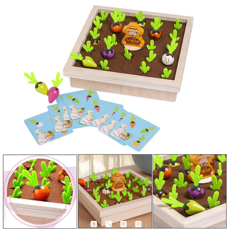 Children Wooden Vegetable Memory Montessori Toys Enlightenment Puzzle Fun