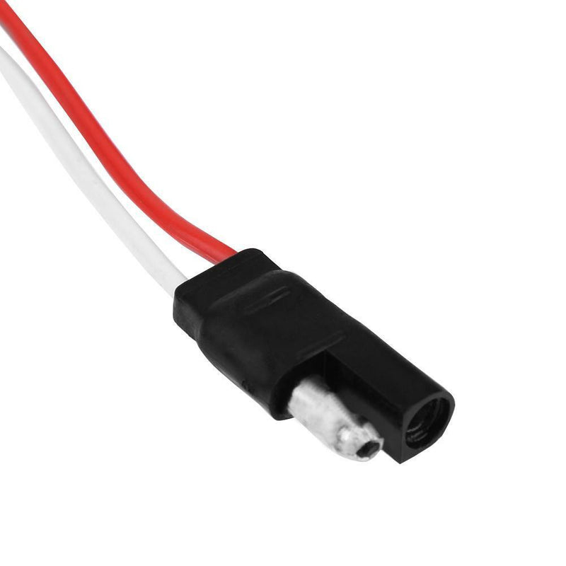 1.25ft 2-Pin SAE Plug Trailer Light Wiring Harness Extension Cable Connector Kit