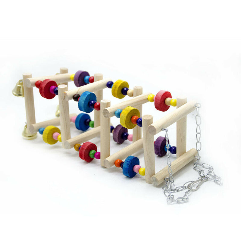 2pcs Funny Cockatiel Bird Parrot Wood Ladder