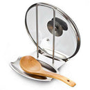 Stainless Steel Pan Pot Rack Cover Lid Rest Stand Spoon Holder Kitchen tool  BX
