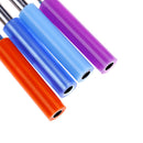 8pcs Metal Straight Bend Drinking Straws Silicone Tip with 2pcs Cleaner Brush ME